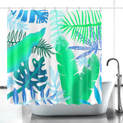 Tropical Leaves Shower Curtains