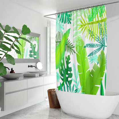 Tropical Leaves Shower Curtains