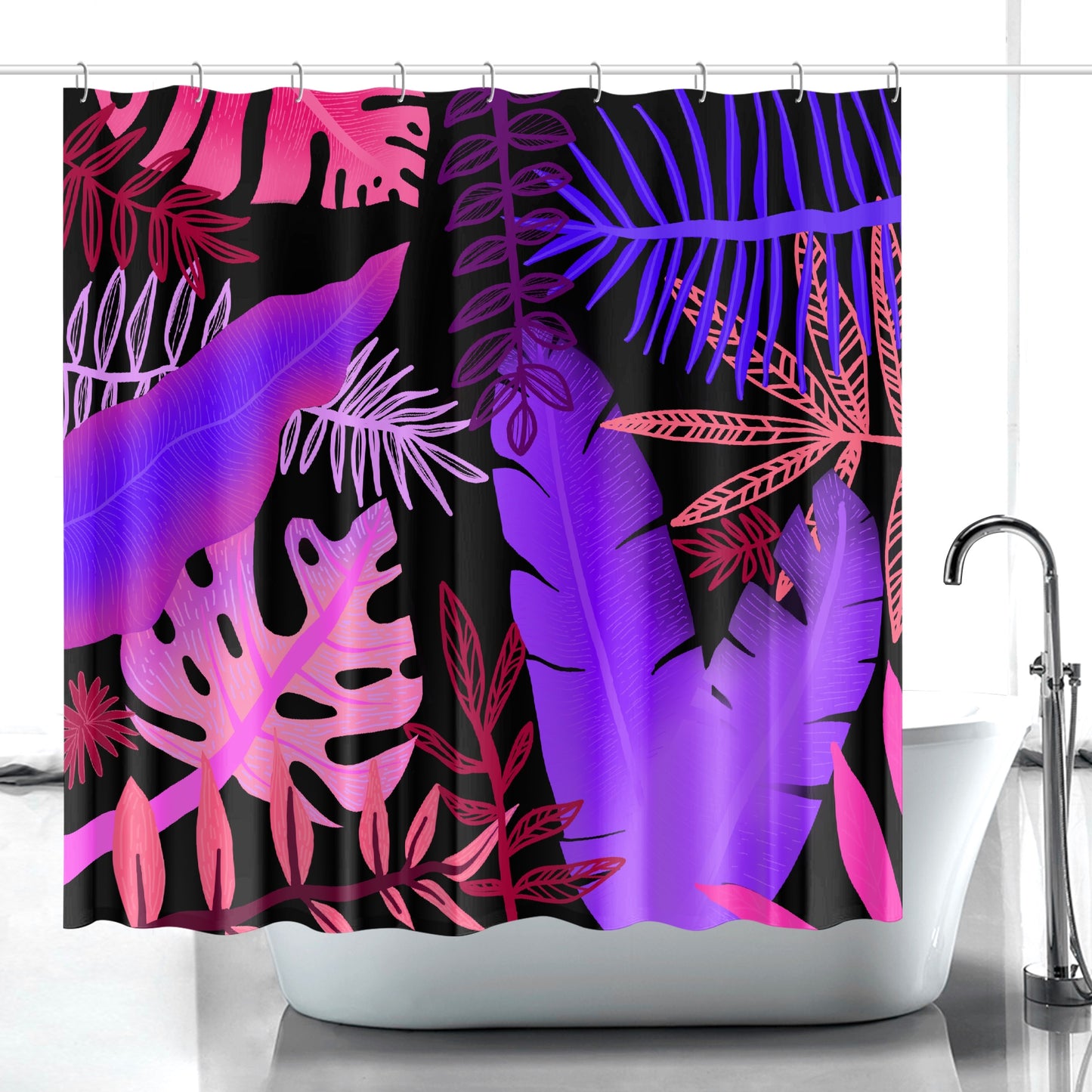 Tropical Leaves Shower Curtains